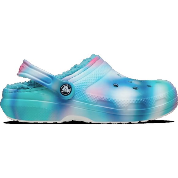 NEW Crocs Size 7 Classic Lined Solarized Clog, Pure Water/ Multi - Picture 2 of 6